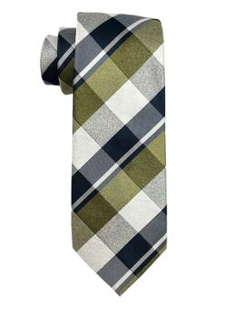 The Tie Hub - Men Multi-Color Checkered Bamboo Silk Necktie