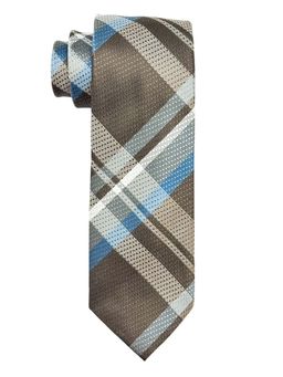 The Tie Hub - Men Multi-Color Checkered Bamboo Silk Necktie