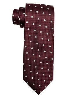 The Tie Hub - Men Maroon Floral Bamboo Silk Necktie
