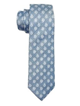 The Tie Hub - Men Light Blue Textured Bamboo Silk Necktie