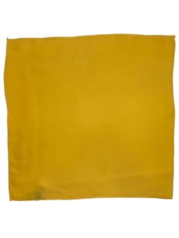 The Tie Hub - Men Yellow Solid Silk Pocket Square