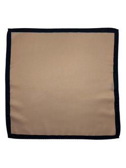 The Tie Hub - Men Solid Beige Microfiber Pocket Square