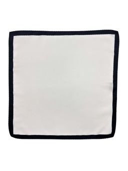 The Tie Hub - Men Solid White Microfiber Pocket Square
