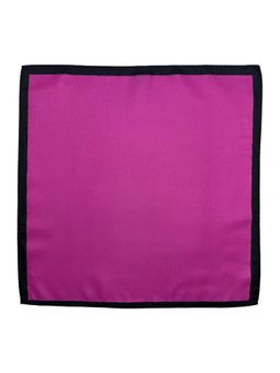 The Tie Hub - Men Solid Magenta Microfiber Pocket Square