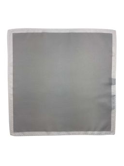 The Tie Hub - Men Solid Grey Microfiber Pocket Square