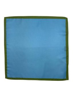 The Tie Hub - Men Solid Sky Blue Microfiber Pocket Square