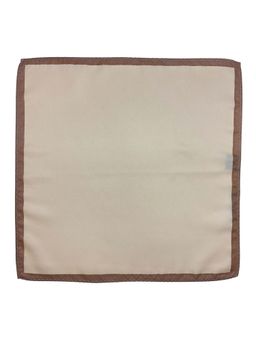 The Tie Hub - Men Solid Cream Microfiber Pocket Square