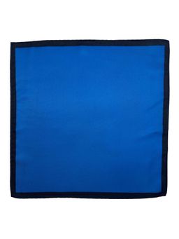 The Tie Hub - Men Solid Royal Blue Microfiber Pocket Square