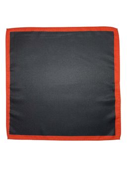 The Tie Hub - Men Solid Black Microfiber Pocket Square