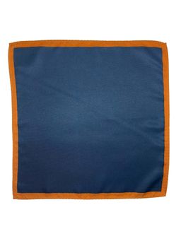 The Tie Hub - Men Navy Blue Microfiber Pocket Square
