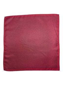 The Tie Hub - Men Maroon Microfiber Matching Border Pocket Square