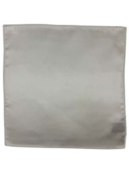 The Tie Hub - Men Grey Solid Microfiber Pocket Square