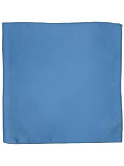 The Tie Hub - Men Sky Blue Stripe Microfiber Pocket Square