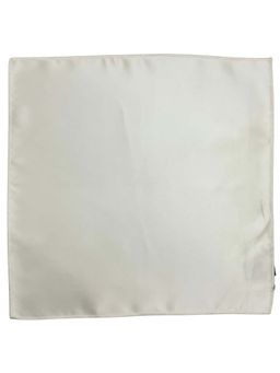 The Tie Hub - Men White Solid Microfiber Pocket Square