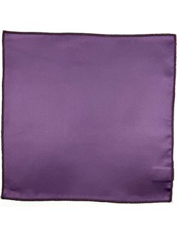 The Tie Hub - Men Purple Solid Microfiber Pocket Square