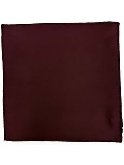 The Tie Hub - Men Maroon Solid Microfiber Pocket Square