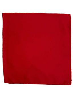 The Tie Hub - Men Red Solid Microfiber Pocket Square