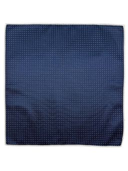 The Tie Hub - Men Navy Blue Polka Dot Microfiber Pocket Square
