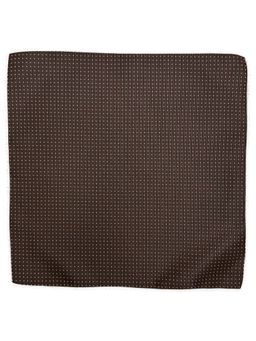 The Tie Hub - Men Brown Polka Dot Microfiber Pocket Square