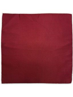 The Tie Hub - Men Maroon Polka Dot Microfiber Pocket Square