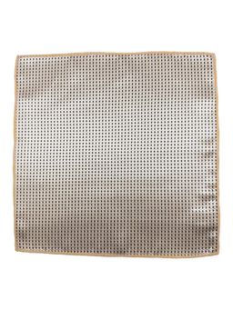 The Tie Hub - Men Beige Textured Microfiber Pocket Square