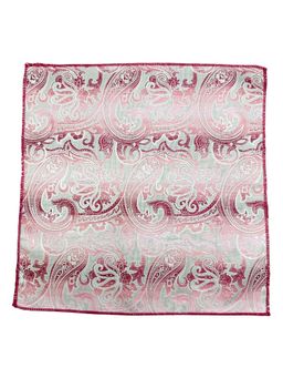 The Tie Hub - Men Pink Paisley Microfiber Pocket Square