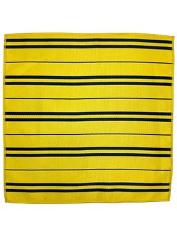 The Tie Hub - Men Yellow Stripes Microfiber Pocket Square