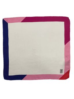 The Tie Hub - Men Off White Solid Design Silk Pocket Square
