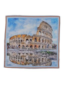 The Tie Hub - Men Multi-Color Printed Silk Pocket Square