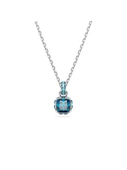 SWAROVSKI - Birthstone Pendent, Square Cut, December, Blue, Rhodium Plated