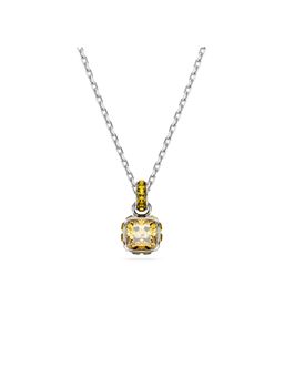 SWAROVSKI - Birthstone Pendent, Square Cut, November, Yellow, Rhodium Plated