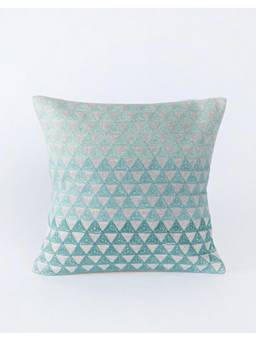 Fabindia - Green Tulika Embroidered Cushion Cover (12x12 Inches)