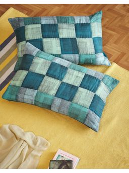Fabindia - Symphony Cotton Checks Pillow Cover (17 x 27 inch)