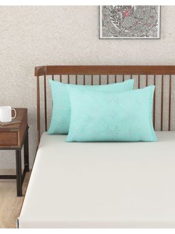 Fabindia - Blue Adhya Cotton Cutwork Pillow Cover (17 x 27 inch)
