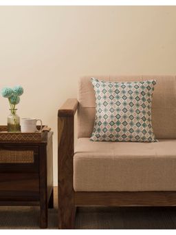 Fabindia - Blue Saina Cotton Cushion Cover (16x16 Inches)