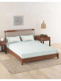 Fabindia - Magnolia Cotton Printed Bedsheet with Pillow Covers