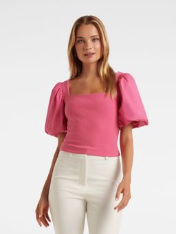Forever New - Lainey Crepe Balloon Sleeve Top