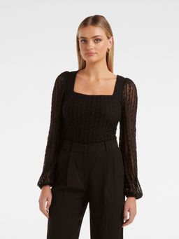 Forever New - Gigi Lace Blouson Sleeve Top