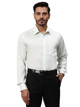 Park Avenue - Mens Regular Fit Solid Green Shirt