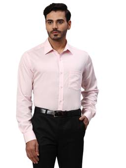 Park Avenue - Mens Regular Fit Solid Light Pink Shirt
