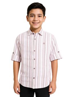 CHARCHIT - Boys Full Sleeves Stripe Shirt