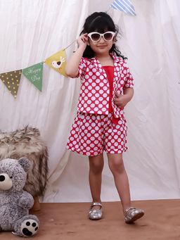KID1 - Pink Polka Printed Top and Shorts