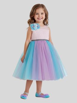 Pink Cow - Pastel Layered Party Wear Dress
