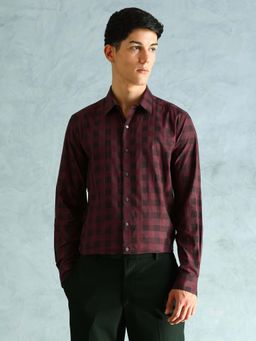 Arrow Newyork - Men's Buffalo Checked Slim Fit Formal Shirt