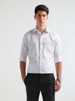 Arrow - Men's Graph Checked Manhattan Slim Fit Formal Shirt