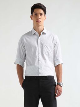 Arrow - Men's All Over Printed Manhattan Slim Fit Formal Shirt