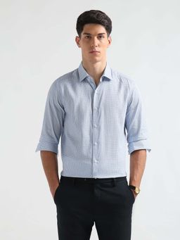 Arrow - Men's Printed Manhattan Slim Fit Formal Shirt