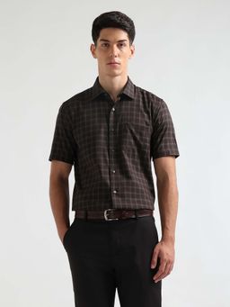 Arrow - Men's Windowpane Checked Liberty Classic Fit Formal Shirt