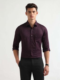 Arrow - Men's All Over Printed Manhattan Slim Fit Formal Shirt