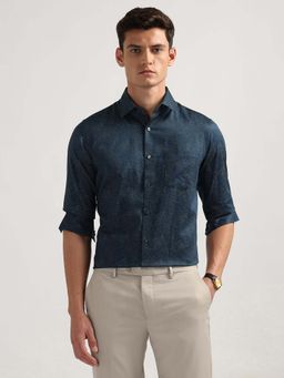 Arrow - Men's Floral Printed Manhattan Slim Fit Formal Shirt